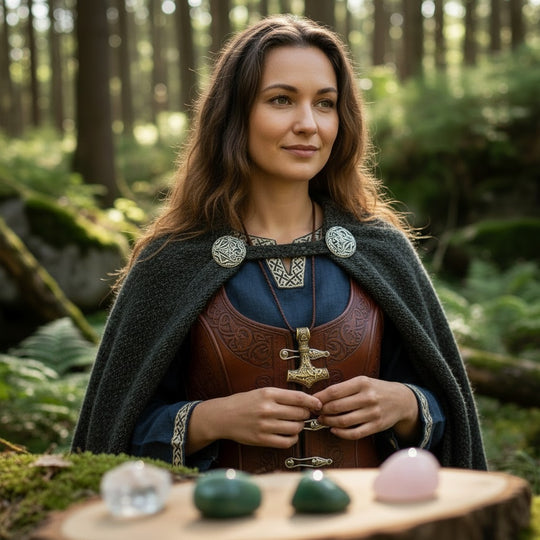 Ambiente-Ansicht des Thors Hammer Amulett von Sinnikäs®.