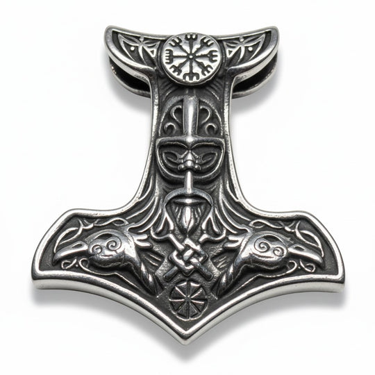 Ein Thors Hammer Amulett (Damen und Herren) aus Edelstahl der Marke Sinnikäs®.