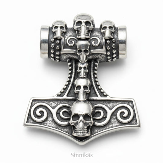Ein Thors Hammer Amulett (Damen und Herren) aus Edelstahl der Marke Sinnikäs®.