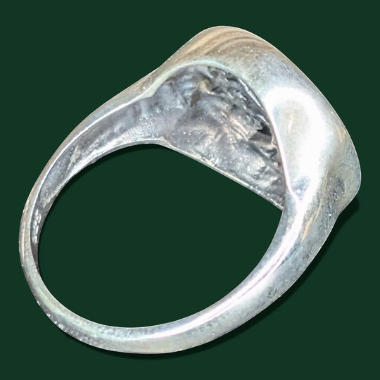 Schicker Statement-Ring aus Sterlingsilber mit filigranem, durchbrochenem „Baum des Lebens“-Motiv, Größe 60.